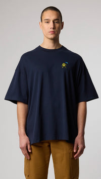 NAVY QUILT TEE