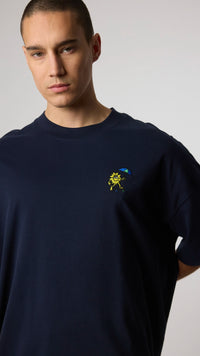 NAVY QUILT TEE