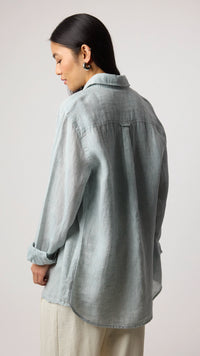 GREEN LINEN SHIRT