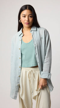 GREEN LINEN SHIRT