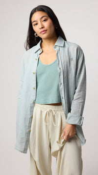 GREEN LINEN SHIRT