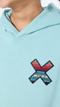 SUDADERA CON CAPUCHA KIDS CLASSIC ACQUA