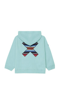 SUDADERA CON CAPUCHA KIDS CLASSIC ACQUA