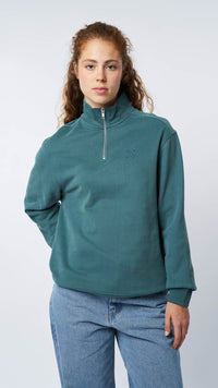 AMAZON GREEN REEF HALF ZIP CREW