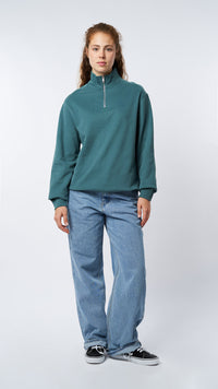 AMAZON GREEN REEF HALF ZIP CREW