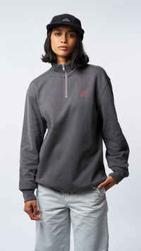 SUDADERA HALF ZIP REEF ASH