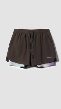 SHORTS TRAIL SOLID BROWN