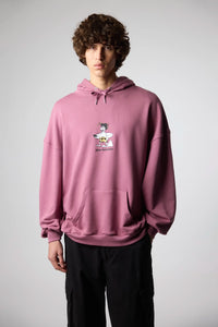 SUDADERA CON CAPUCHA WIPEOUT BERRY