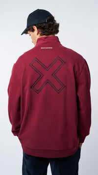 SUDADERA HALF ZIP REEF BURGUNDY