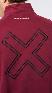 BURGUNDY REEF HALF ZIP CREW