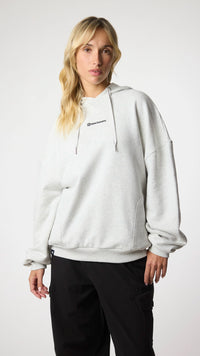 SUDADERA CON CAPUCHA CLEAN LIGHT GREY MELANGE