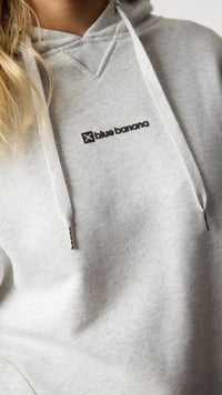 LIGHT GREY MELANGE CLEAN HOODIE