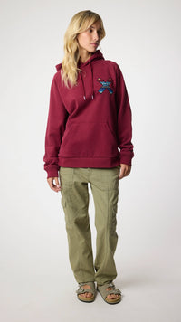 SUDADERA CON CAPUCHA CLASSIC BURGUNDY