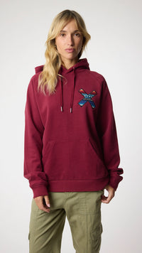 SUDADERA CON CAPUCHA CLASSIC BURGUNDY