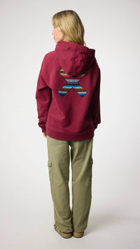 SUDADERA CON CAPUCHA CLASSIC BURGUNDY