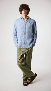 INDIGO BLUE LINEN SHIRT