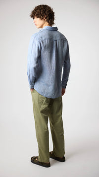 INDIGO BLUE LINEN SHIRT