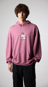 SUDADERA CON CAPUCHA WIPEOUT BERRY