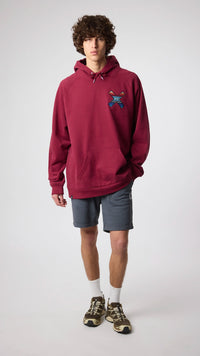 SUDADERA CON CAPUCHA CLASSIC BURGUNDY