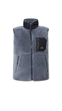 DARK GREY ROPE FLEECE VEST