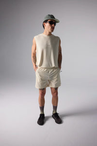 DUSTY CREAM ACTIVE SHORTS