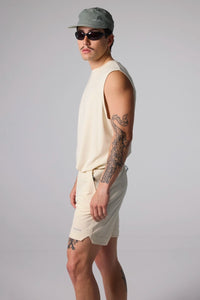 DUSTY CREAM ACTIVE SHORTS