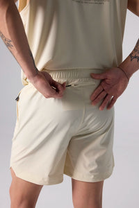 DUSTY CREAM ACTIVE SHORTS