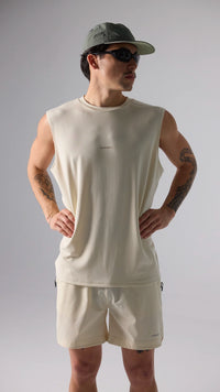 CAMISETA SIN MANGAS ACTIVE DUSTY CREAM