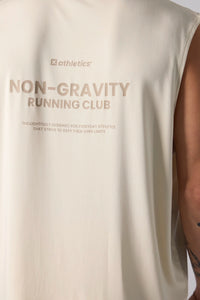 DUSTY CREAM ACTIVE SLEEVELESS TEE