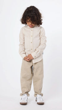 ECRU LINEN KIDS SHIRT