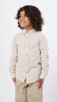 ECRU LINEN KIDS SHIRT