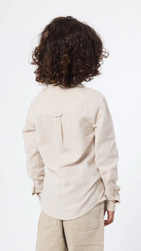 ECRU LINEN KIDS SHIRT