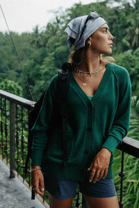GREEN MOSS CARDIGAN