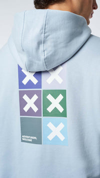 ICE BLUE SQUARE HOODIE