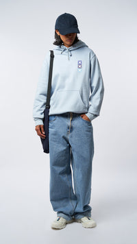 ICE BLUE SQUARE HOODIE