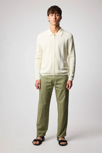 IGUANA GREEN PATCHED STRAIGHT PANT