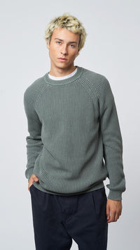 KHAKI TOPAZ KNITTED SWEATER