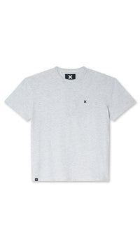 LIGHT GREY MELANGE PATCH TEE