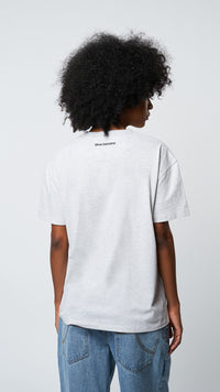 LIGHT GREY MELANGE PATCH TEE