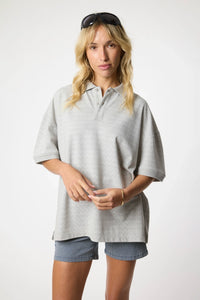 LIGHT GREY MELANGE WHEELS POLO