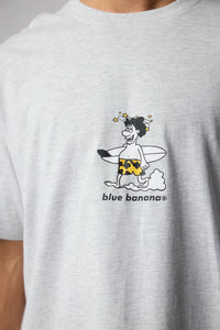 LIGHT GREY MELANGE WIPEOUT TEE