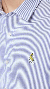 NAVY BANANA STRIPES SHIRT