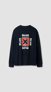 NAVY FOAM LS TEE