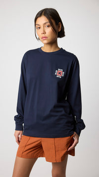 NAVY FOAM LS TEE