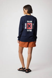 NAVY FOAM LS TEE