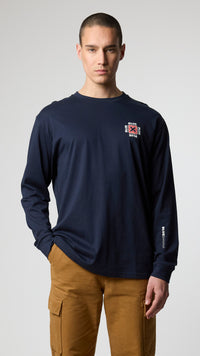 NAVY FOAM LS TEE