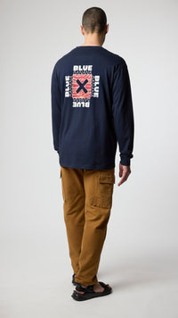 NAVY FOAM LS TEE