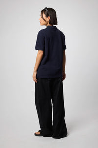 NAVY PATCH POLO