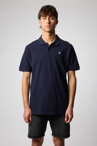 NAVY PATCH POLO