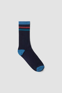 CALCETINES STRIPES AZUL MARINO